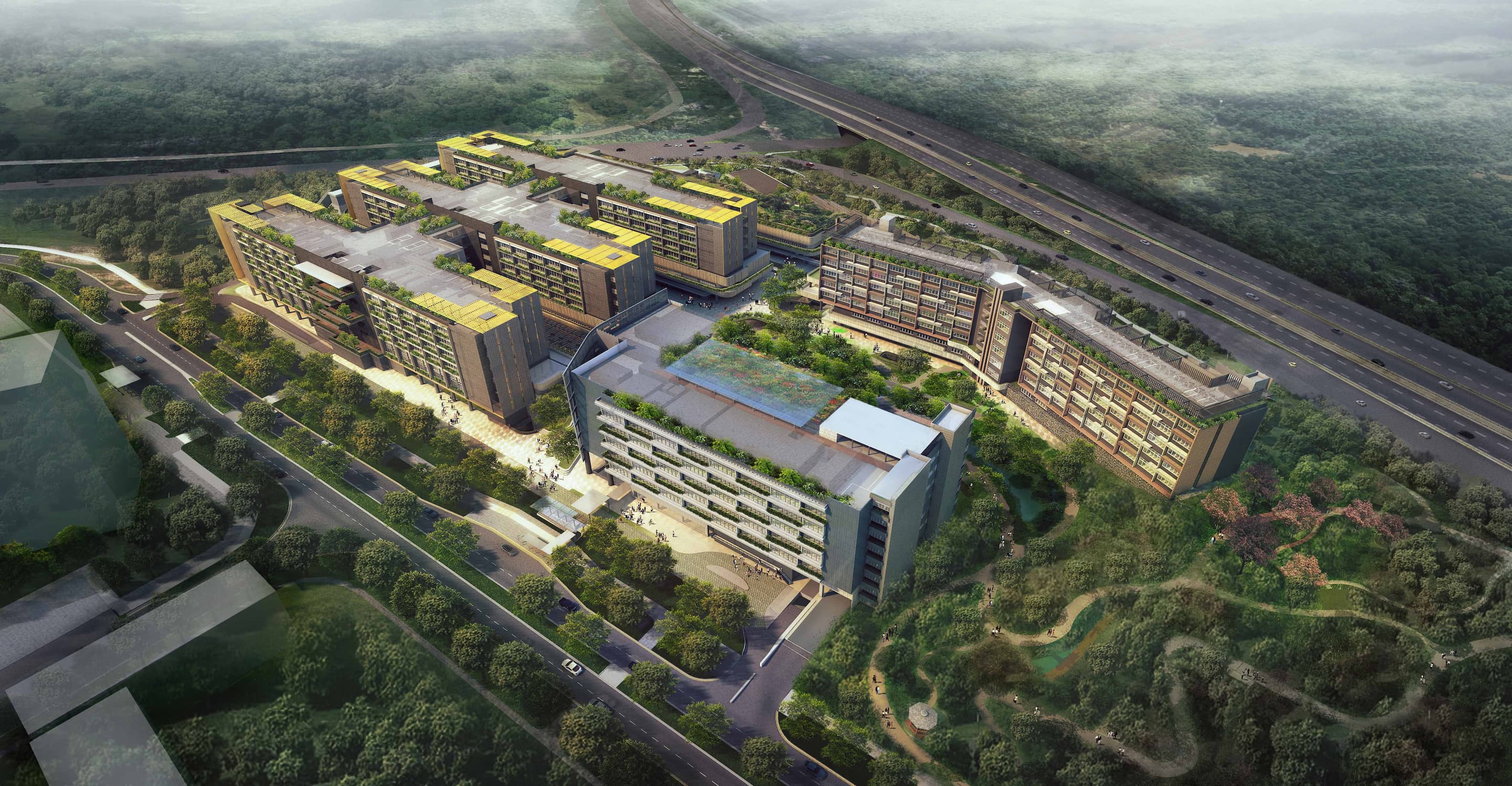 Birds eye view of woodlands health campus