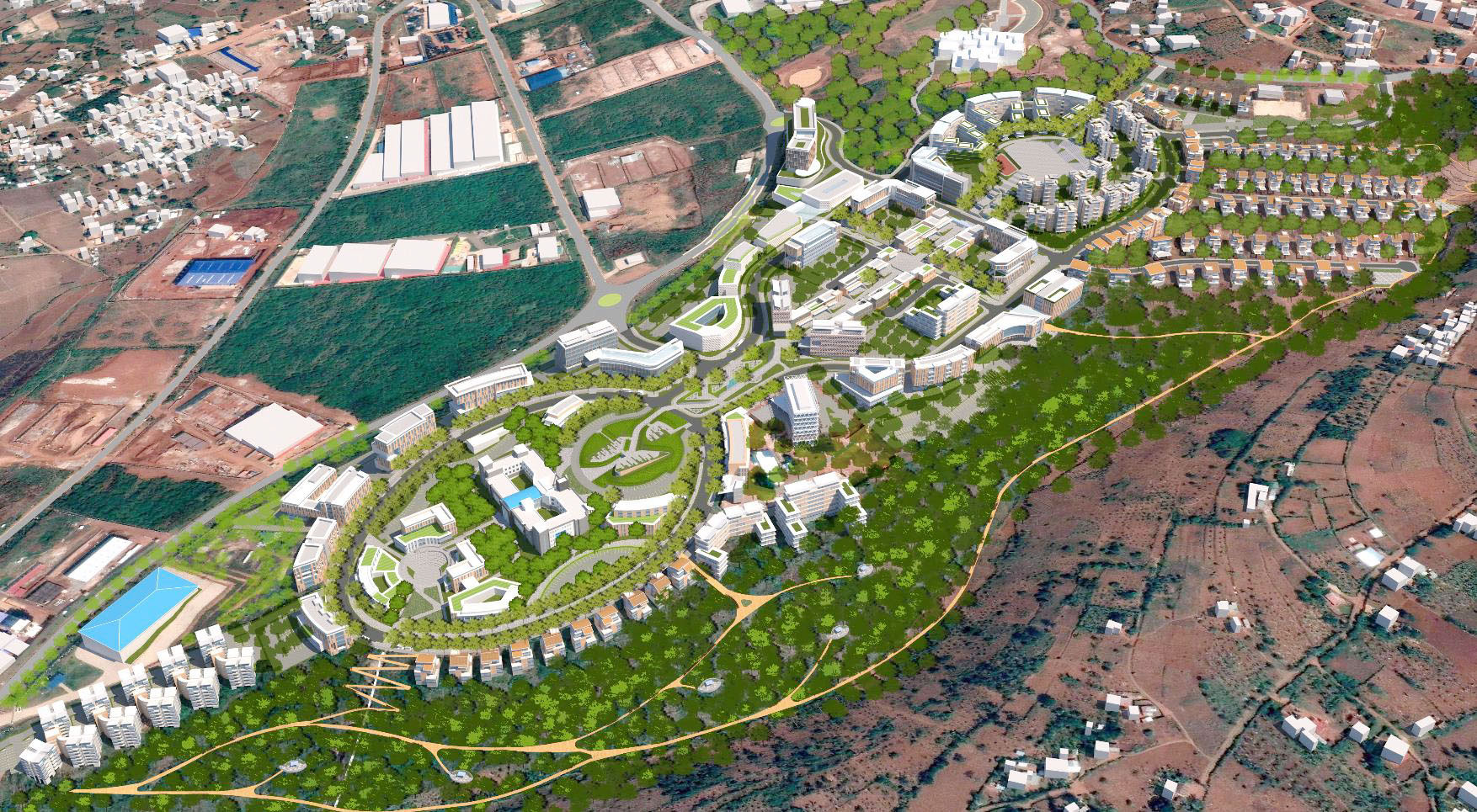 Kigali master plan aerial view